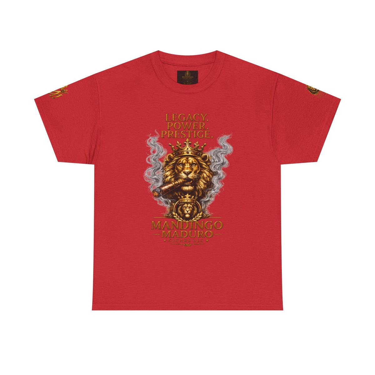 Lion Crest T-Shirt — "Legacy. Power. Prestige." Mandingo Maduro Graphic Tee